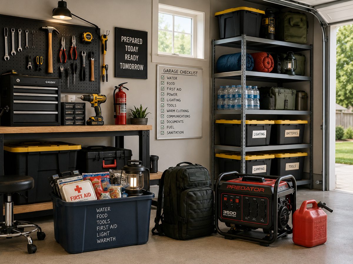 A simple labeled bin system makes it obvious what you have and what you’re low on.