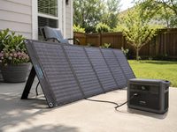 Folding solar panel for a portable power station