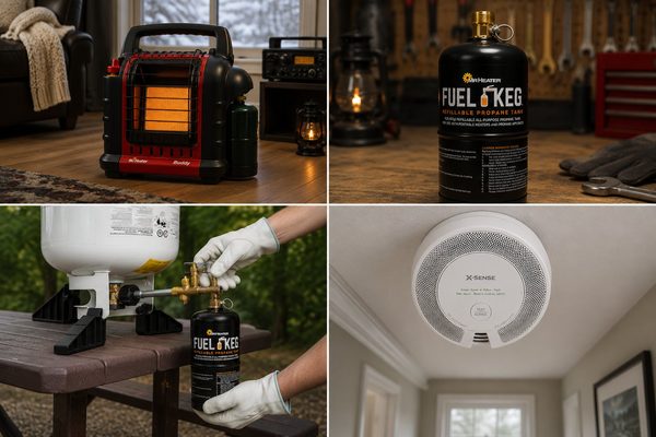 Staying Warm in a Winter Outage: Refillable Propane, Done Safely